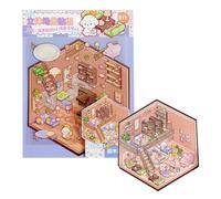 Make Your Own House Stickers - Stress Relief Stickers with Effect | Self-Adhesive Stickers for Your Own Home, Cartoon Sticker Scenes for Children and Stickers for Small Spaces