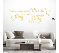 Make Your Own Kind of Music - P Faith - Song Lyrics Quote Decal Wall Sticker [Large] [Sunflower]
