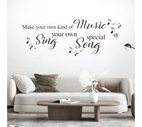 Make Your Own Kind of Music - P Faith - Song Lyrics Quote Decal Wall Sticker [Medium] [Black]
