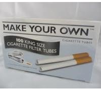 Make your own king size cigarette filter tubes 1500 (15 x 100) + Rizla make your own cigarette maker machine by Makbros