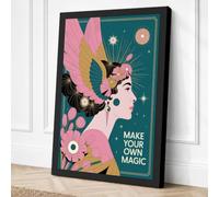 Make Your Own Magic Art Deco Canvas Wall Art Print 36x24 Inch
