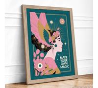 Make Your Own Magic Art Deco Framed Wall Art Print A2 Oak
