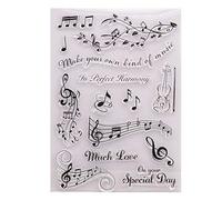 Make Your Own Music Perfect Harmony Much Love on Your Special Day Melody Music Rubber Stamps Clear Stamps for Christmas Card Making Decoration and DIY Scrapbooking Rubber Stamps for Crafts