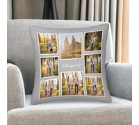 Make Your Own Pillow Cover, Personalized with Photos & Text, Custom Cushion Case for Couples, Friends, for Special Occasions