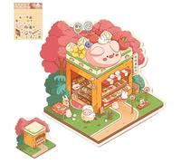 Make Your Own Scene Stickers,Miniature Stickers,Cartoon House Sticker 3D Effect | Cartoon Landscaping Doctor Scenes For Kids For Adults, Tool