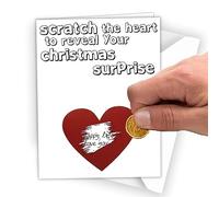 Make Your Own Scratch Card, Surprise Card, Scratch to Reveal Card, Christmas Wish Greeting Card (#Z07)