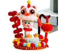 Make Your Own Snake Year Kit, New Decoration Craft, Twisted Stick Desktop, Lion Dance Moon Ornament Crafts for Chinese Create a Twisted