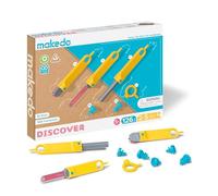 Makedo Discover, 125 Piece Cardboard Construction Toolbox for 1-5 Makers, STEM and STEAM Educational Toys for Kids, at Home Play + Classroom Learning, Reusable Tools for Boys and Girls Age 5+
