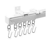 MaKefeile Curtain Tracks Ceiling Wall Mounted Heavy-Duty Curtains Rails Room Divider Curtain Track for Living Room Bedroom Room Shower Divider White 3 ft To 9 ft