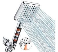 MakeFit Filtered Shower Head - 6 Modes High Pressure Hand Shower with Filter Mineral Beads, Removable Handheld Shower Set with Stainless Steel Hose and Shower Arm Bracket