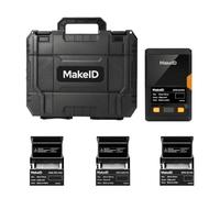 Makeid EP53 2" Label Maker with Hard Case and 3 Label Cartridges, 300 DPI 2600mAh Battery Thermal Transfer Bluetooth Label Printer for Home Organization, Kitchen Storage, Small Business & Job Sites