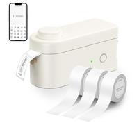 Makeid L1-C Smart Label Maker Machine with 3 Rolls - Mini Bluetooth Label Maker, Portable & Rechargeable, Compatible with 9/12/16mm Waterproof Tapes - for Home, Office, School Organization
