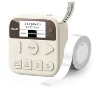 Makeid Label Maker Machine with Tape, S1 Pro Bluetooth LCD Display Labeler, One-Click Quick Print Inkless Magnetic Label Printer for Kitchen Home School Office Organization