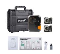 Makeid P31S Label Maker with Hard Case, Portable Bluetooth Printer with 3 Label Cartridges, Wire and Cable Labeling Machine for Job Sites, Heat Shrink Tubing Labeler