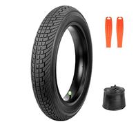 MAKELEN 20x4.0 Electric Bike Tires Premium All-Terrain Bicycle Tires with Block Tread Pattern, High Grip & Water Dispersion for MTB/E-Bike/Fat Tire Bikes (Black(1 Tire&1 Tube), 20x4.0)