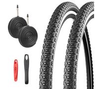 MAKELEN High-Performance 700x40c Gravel Bike tire Designed for Versatile use on Paved Roads, Gravel Paths, and Light Off-Road Trails (2 Tires&2 Tubes(Black), 700x40c)