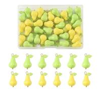 MakemadeDIY 36Pcs Acrylic Gourd Charms Pendants 2 Colors Vegetable Charms Bulk for Jewelry Necklaces Bracelets Earrings Keychains Making and Crafting Craft Gift Decorations