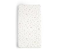 Makemake Organics Organic Changing Pad Cover GOTS Certified Organic Cotton Changing Table Cover Non Toxic Quilted Ultra Soft Girls Flowers Ditsy (16"x33", Bloom)