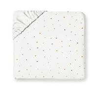 MakeMake Organics Organic Twin Fitted Sheet Set GOTS Certified Organic Cotton Fitted Sheet with Pillowcase Ultra Soft Non Toxic Breathable Colorful Dots Neutral Boys Girls (Twin, Dotty)