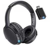 makemate Wireless Headphones for TV, BKM400 Bluetooth TV Headphones Wireless for Seniors with USB Transmitter, Higher Volume, No Audio Delay, 20hrs Playtime, 50m Range, Silvery