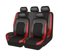 MaKeMoney 9 PCS Car Seat Cover Sets For Audi A3 S3 RS3 RS 3 8Y 8YA 8V 8P 8PA 8L 8LA Sportback, Leather Seat Protectors Front Rear Seat Cover Accessories,C/Black Red