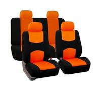 MaKeMoney 9pcs Car Seat Cover Sets For Mi-NI Hatch R50 R56 F55 F56 JCW/One/One D/Cooper/S 2001-2024, Waterproof Seat Covers Full Surround Automotive Seat Accessories, E/Orange