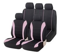 MaKeMoney Car Seat Cover Sets For Toyota Yaris 2000-2026, Cover Front Rear Protectors Waterproof Interior Accessories,G/Pink