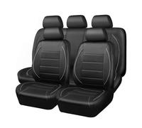 MaKeMoney Car Seat Covers for Hyundai Tucson NX4/ Hybrid/N-Line 2021-2026, Leather Full Front Rear Seat Protectors Cushion Waterproof Interior Accessories,D/Black Grey