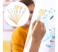 Makemop Brush For Acrylic Painting- Soft-tipped S-brushes, 7 PCS Ceramic Paint-ing Mop Brushes | Wool Gilding Brush Set, Fan Bru-sh For Painting, Large Artist Paint (20x3x10cm/7.87x1.18x3.94