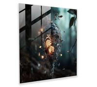 Makeover Magic - Surreal Glass Print - Born, Modern Art, Born, Home Decoration, 71cm x 71cm