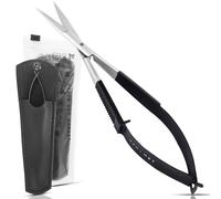 MAKER AND MARKET Spring Action Straight Blade 4.5 Inch EZ Snip Squeeze Scissors with Pouch Sleeve for Applique, Embroidery, Fabric, Thread, Knitting, Sewing, Arts & Craft (Straight Blade)