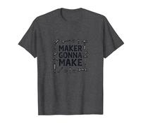 Maker Gonna Make: DIY Craftsman Tool T-Shirt, Men, Dark Heather Grey, 3XL
