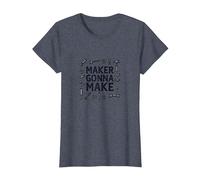 Maker Gonna Make: DIY Craftsman Tool T-Shirt, Women, Heather Blue, S