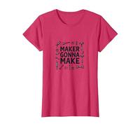 Maker Gonna Make: DIY Craftsman Tool T-Shirt, Women, Red Heather, M