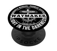 Maker Miracle Worker The Light The Way The Truth ART ON BACK PopSockets Adhesive PopGrip