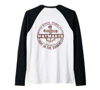 Maker Miracle Worker The Light The Way The Truth Art ON Back Raglan Baseball Tee