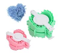Maker Tool Heart Shape Yarn Crochet Fluff Ball Weaving Tool Maker,2pcs Portable Maker Tool Set, Handmade Fluff Ball Weaving Tool for Wool Knitting Craft