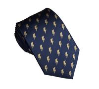 Maker V Electrician Necktie - Science necktie - Electricity gift for men, Bolt Navy, 3.15" x 59" (8 cm x 149.9 cm)