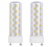 Makergroup GU24 LED Light Bulb 2700K-3000K Soft Warm White High Brightness for Bathroom Ceiling Fan 13W 18W 23W T2 Spiral CFL Light Replacement, 120V 10W 2pcs(Not dimmable)