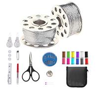 Makeronics Conductive Thread 2 Bobbins 65ft/20m | 30 Ω/m | 3 ply Smooth Sewable for Arduino Lilypad with Sewing KIT and Needle Threader