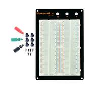 Makeronics Solderless 1660 Tie-Points Breadboard with Aluminum Back Plate for Circuit/Arduino/Raspberry Pi Prototyping Powered Technology