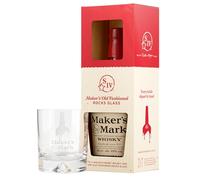 Maker's Mark Kentucky Straight Bourbon Whisky -Limited edtion Glass pack - Perfect in an Old Fashioned - 45% ABV - 70cl