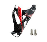 Maketheone New Full Carbon Fiber Bicycle Bike Lightweight Drink Water Bottle Cage Holder (Red &Black)