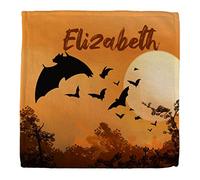 MakeThisMine Personalised Children’s Kids Custom Name Bath Face Cloth Flannel - 30 x 30 cm - Bats