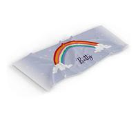 MakeThisMine Personalised Children’s Kids Custom Name Beach Bath Towel - 50 x 100 cm - Rainbow