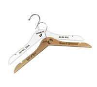 MakeThisMine Personalised Child's Wooden Coat Hangers Engraved with Names of Your Choice For Lovedones New Born Baby Shower Birthday Wedding Any Occasions(Brown)
