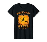 Makeup Artist By Day Witch By Night Halloween Fun T-Shirt