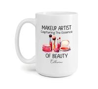 Makeup Artist Capturing The Essence Drinking Cup Ceramic Travel Mug Durable Tea Cup Novelty Gift Foe Sister Birthdays Christmas 330Ml