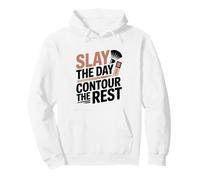 Makeup Artist Slay The Day Contour Cosmetologist Humor Pullover Hoodie