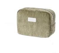 Makeup Bag, 22x9.5x15cm, Cosmetic Organizer, Multi-Compartment Storage, Premium Polyester Fabric, Portable Travel Toiletry Pouch(Khaki)
